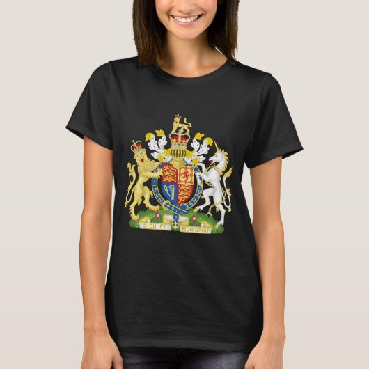 Royal Coat of Arms of the United Kingdom UK T-Shi Tシャツ (正面)