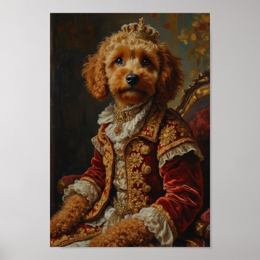 Royal Cockapoo Portrait ポスター (正面)