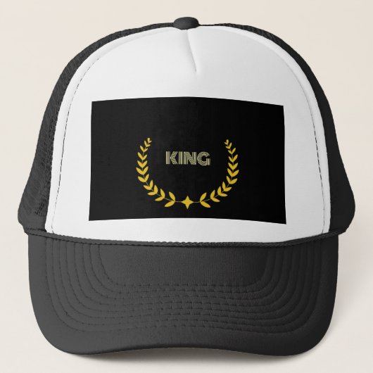 Royal confidence Crown with KING Text Outdoor-Cap キャップ (正面)