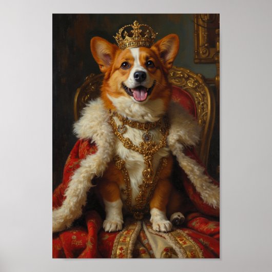 Royal Corgi Portrait ポスター (正面)