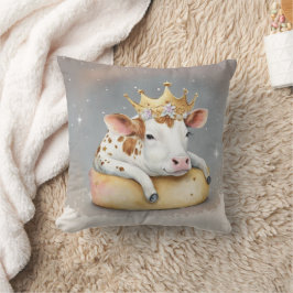 Royal Cow Dreaming on Cheese Throne                クッション