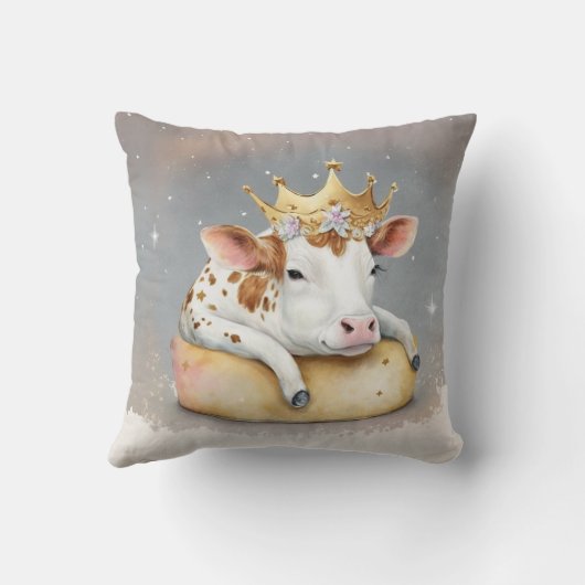 Royal Cow Dreaming on Cheese Throne                クッション (裏面)