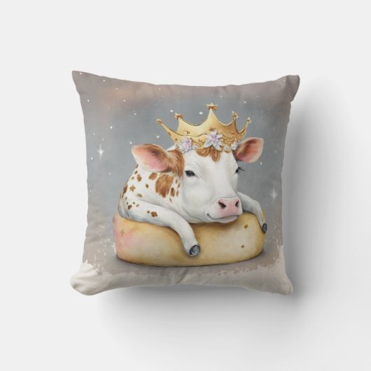Royal Cow Dreaming on Cheese Throne                クッション (正面)