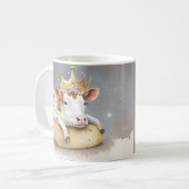 Royal Cow Dreaming on Cheese Throne コーヒーマグカップ (正面左)