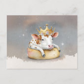 Royal Cow Dreaming on Cheese Throne                ポストカード (正面)