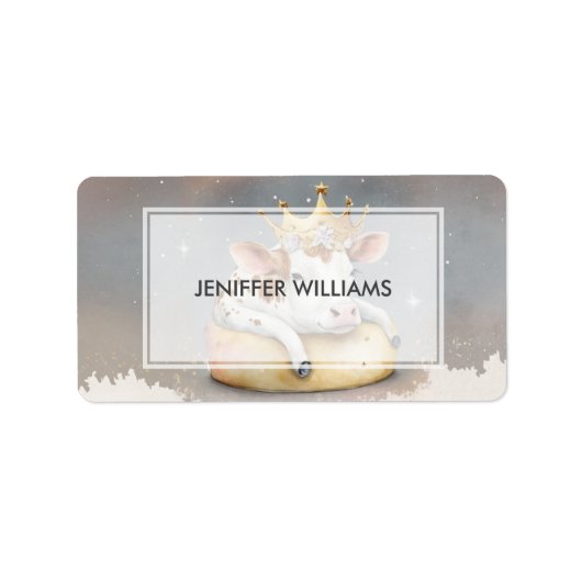 Royal Cow Dreaming on Cheese Throne                ラベル (正面)