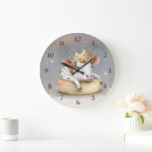 Royal Cow Dreaming on Cheese Throne                ラージ壁時計 (ホーム)