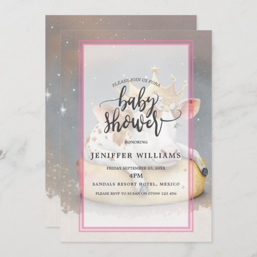 Royal Cow Dreaming on Cheese Throne                招待状 (正面/裏面)