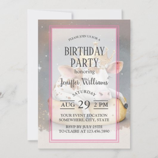 Royal Cow Dreaming on Cheese Throne 招待状 (正面)