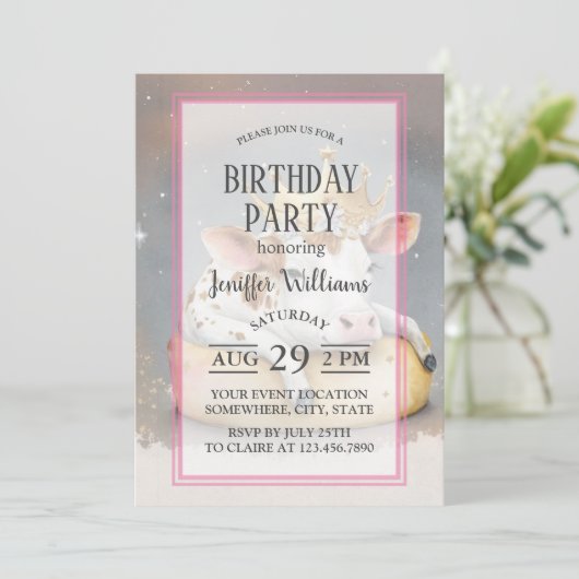 Royal Cow Dreaming on Cheese Throne 招待状 (スタンド正面)