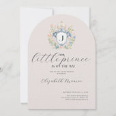 Royal Crest Little Prince Baby Shower 招待状 (正面)