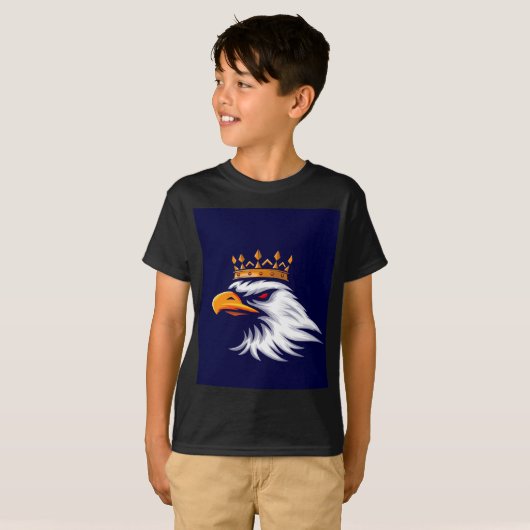 Royal Crown Eagle Boys Graphic T-Shirt Tシャツ (正面フル)