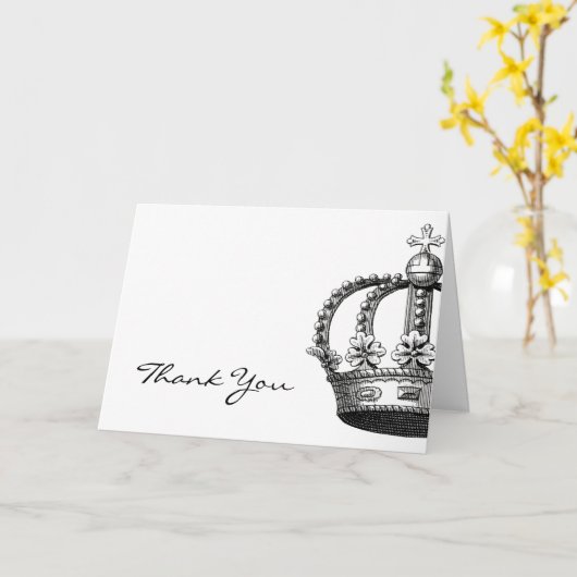 Royal Crown Greeting Card カード (黄色い花)