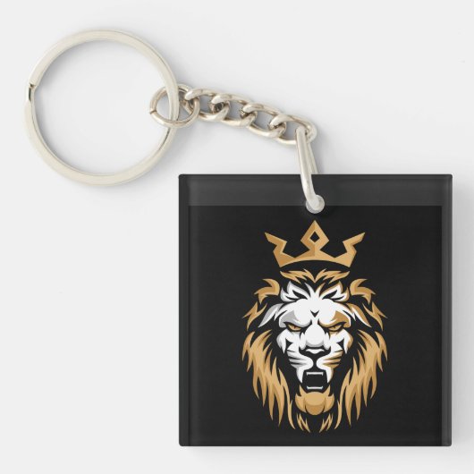 Royal Crown Lion Metal Key Ring キーホルダー (正面)