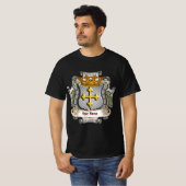 Royal Crown Shield  Surname  t-shirt Tシャツ (正面フル)