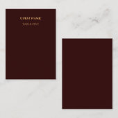 Royal Deep Burgundy Personalized place card プレイスカード (正面/裏面)