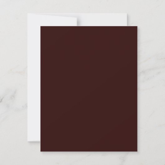 Royal Deep Burgundy Personalized RSVP Card (裏面)