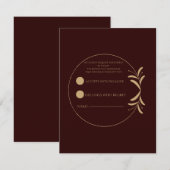 Royal Deep Burgundy Personalized RSVP Card (正面/裏面)