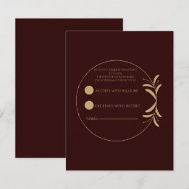 Royal Deep Burgundy Personalized  RSVP Card