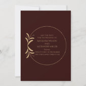 Royal Deep Burgundy Save the Date Card 招待状 (正面)