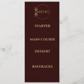 Royal Deep Burgundy wedding menu メニュー (正面)