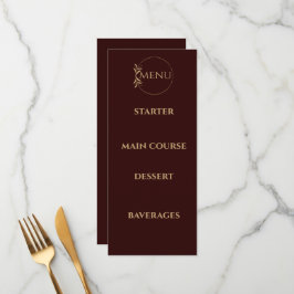Royal Deep Burgundy wedding menu メニュー
