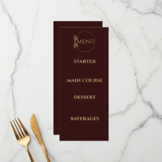 Royal Deep Burgundy wedding menu メニュー