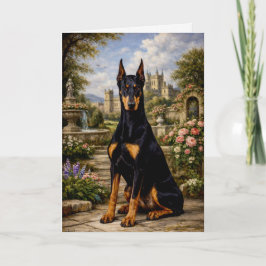 Royal Doberman Garden Card カード