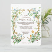 Royal Elegant Botanical Floral Aristocracy Wedding 招待状 (スタンド正面)