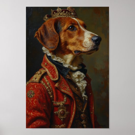 Royal English Foxhound Portrait ポスター (正面)