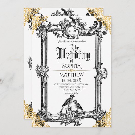 Royal Fantasy Medieval Wedding  招待状 (正面/裏面)