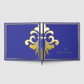 Royal Fleur di Lis foil Scrapbook Photo Album Foil ゲストブック (全面)