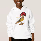 Royal flycatcher bird cartoon illustration (正面)