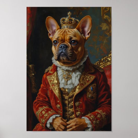 Royal French Bulldog Portrait ポスター (正面)