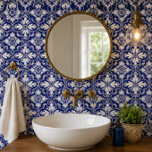 Royal Garden Classic Blue Floral Mosaic タイル