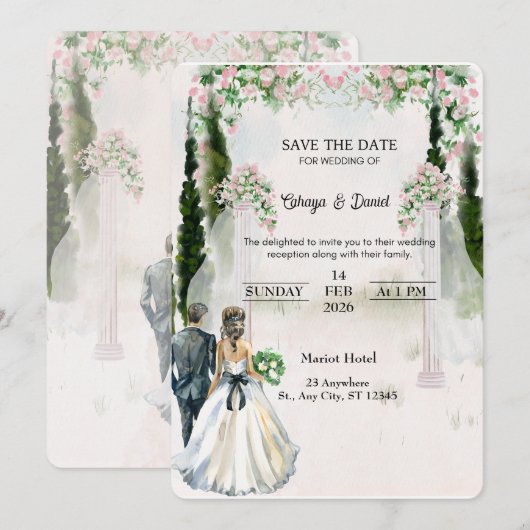 Royal Garden Save The Date 招待状 (正面/裏面)