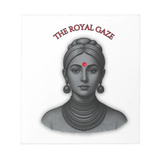 Royal Gaze Indian Queen Minimalist Bold Lin ノートパッド