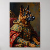 Royal German Shepherd Portrait ポスター (正面)