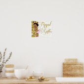 Royal Gifts|African Princess Pink and Gold Glitter ポスター (キッチン)