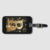 Royal Gold B Luxury Snowman Luggage Tag ラゲッジタグ (正面横)