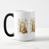 Royal Gold B Luxury Snowman Magic Mug モーフィングマグカップ (左)