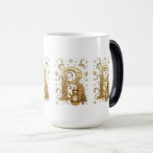 Royal Gold B Luxury Snowman Magic Mug モーフィングマグカップ (正面右)