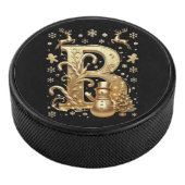 Royal Gold B Luxury Snowman Official Hockey Puck アイスホッケーパック (3/4)