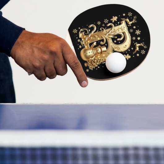 Royal Gold B Luxury Snowman Ping Pong Paddle 卓球ラケット (インサイチュ)