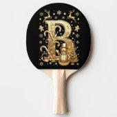 Royal Gold B Luxury Snowman Ping Pong Paddle 卓球ラケット (正面)