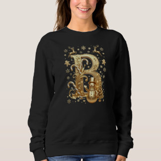 Royal Gold B Luxury Women's Sweatshirt スウェットシャツ