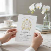Royal Gold Flourish Clock 退職パーティーのお知らせ 招待状