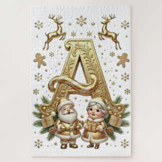 Royal Gold Letter A Luxury 1014 Piece Jigsaw ジグソーパズル