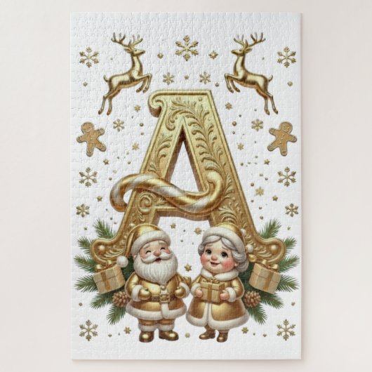 Royal Gold Letter A Luxury 1014 Piece Jigsaw ジグソーパズル (縦)