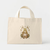 Royal Gold Letter A Luxury Tiny Tote Bag ミニトートバッグ (正面)